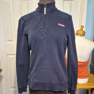 Vineyard Vines Dark Blue Pullover with Logo Patch Size Small